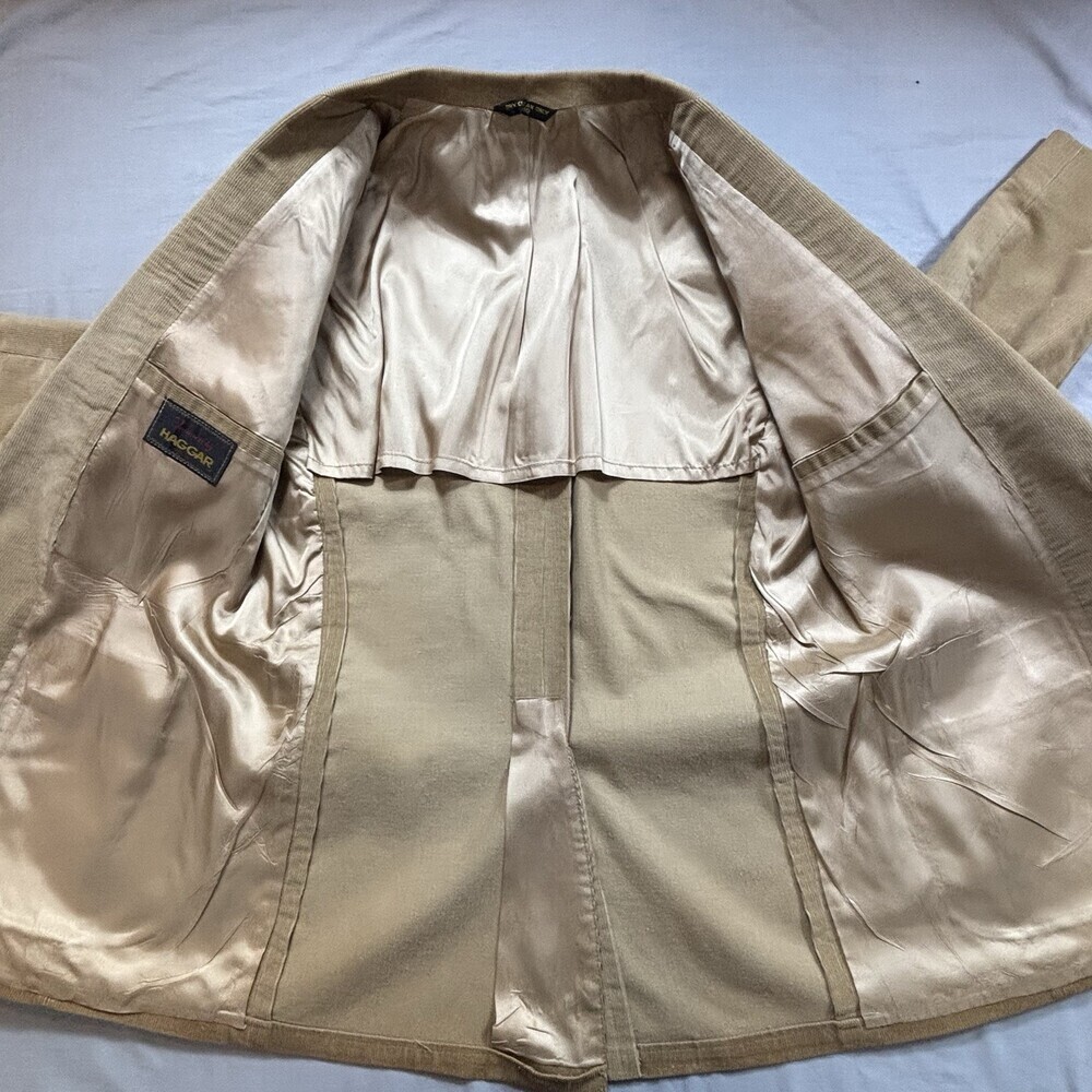 Haggar Vintage Single Breasted Tan Corduroy Sport Jacket Blazer 40 - Picture 4 of 11